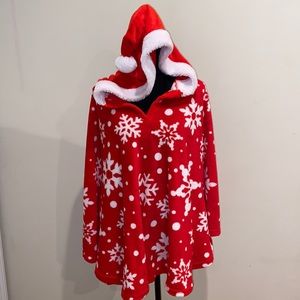 NWOT Fleece Christmas Parka